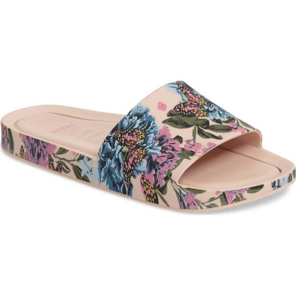 New Melissa Floral Sandals, Beach Slides 5 - Picture 4 of 7